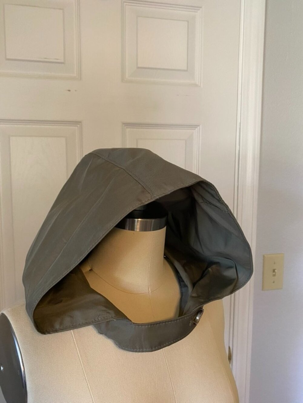 NWT Lauren Ralph Lauren Balmacaan Hooded Raincoat Olive Fern Size XL - Picture 5 of 7